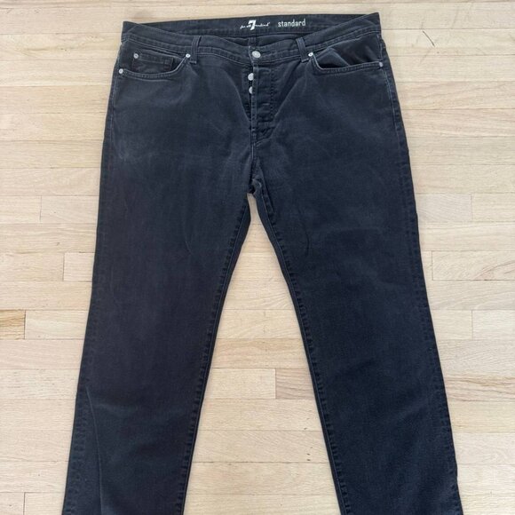 7 For All Mankind Black Jeans Size 40 Mens - Picture 1 of 5